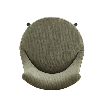 Bar height barstool with backrest in olive green textured woven upholstery on Tampa Home & Garden Store