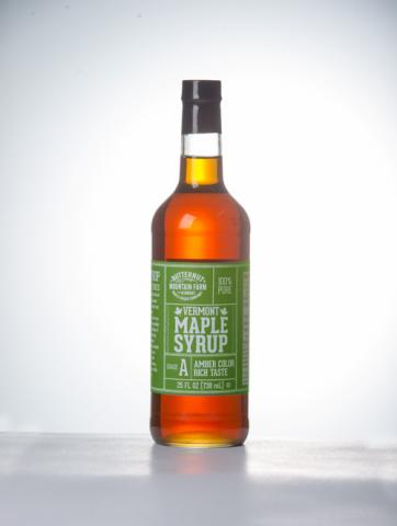 Jarabe de arce de Vermont, grado A, color ámbar - Botella redonda - 25 onzas