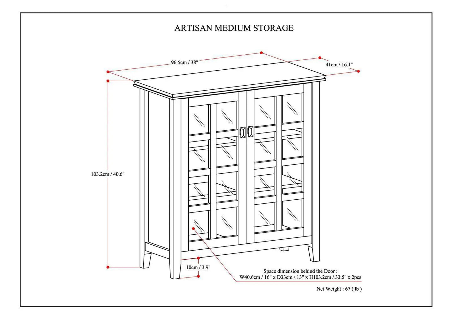Artisan Handcrafted Medium Storage Cabinet
