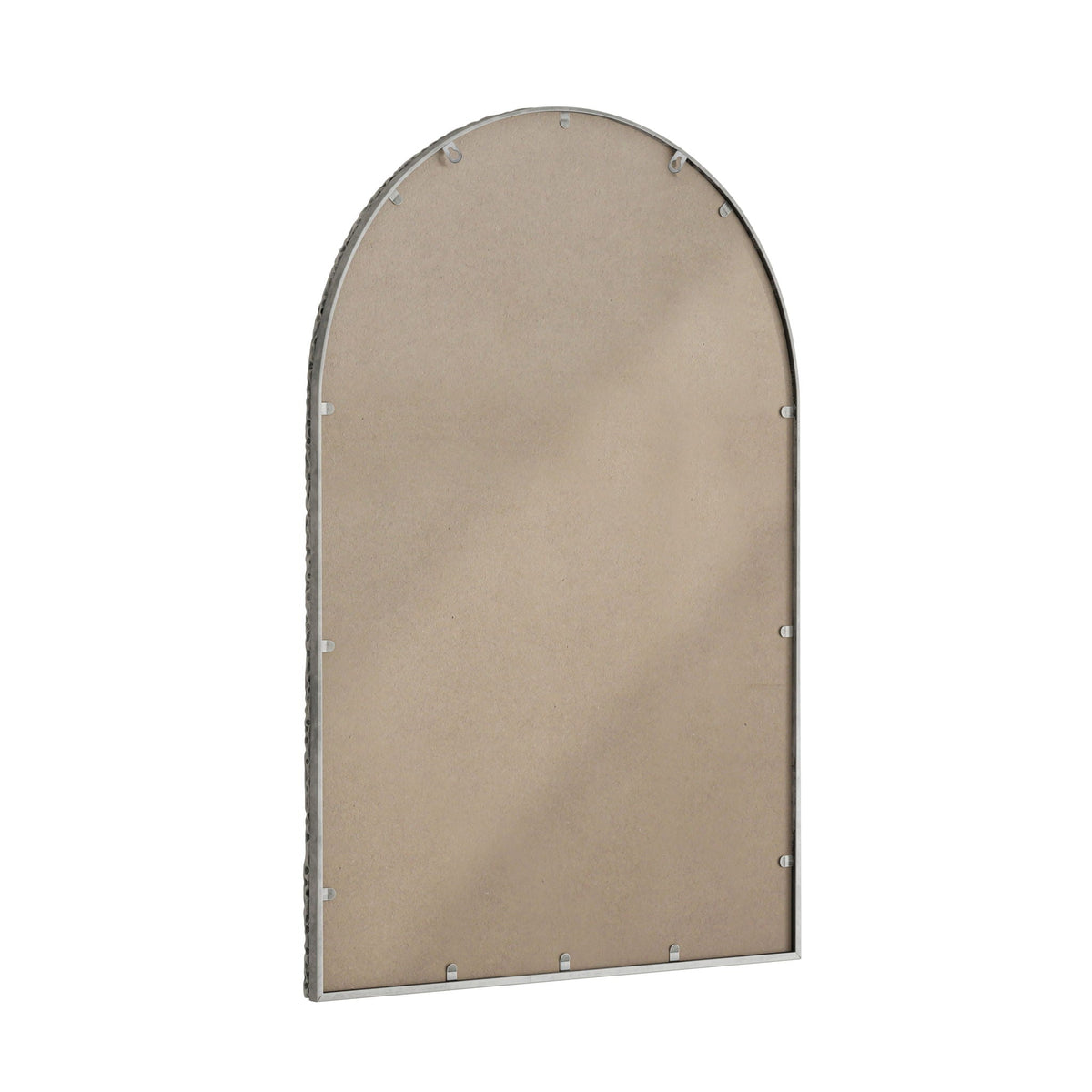 Arched wall mirror back view with metal border and mounting clips by HouseOfZazla on Tampa Home & Garden Store