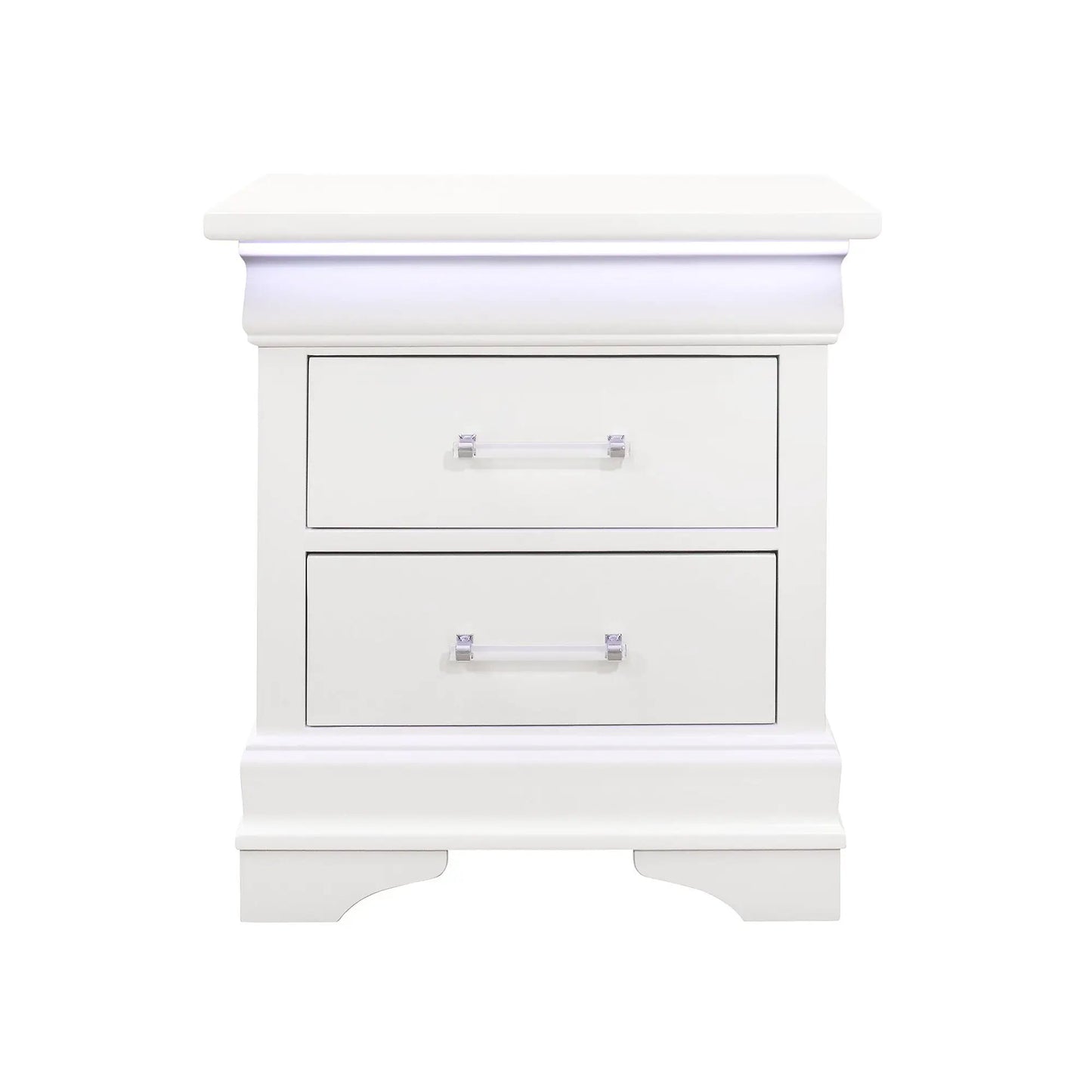 Charlston Elegant Nightstand With LED Lighting