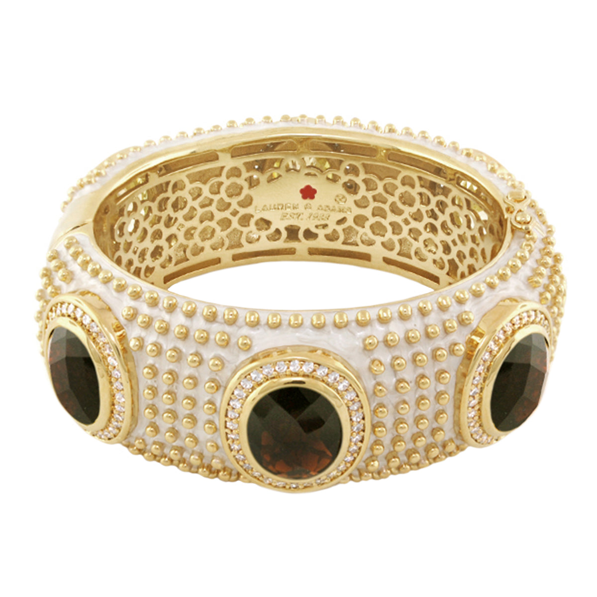 Fresh Fantasy Bangle bracelet with smoky gems and crystal halos Lauren G Adams on Tampa Home & Garden Store