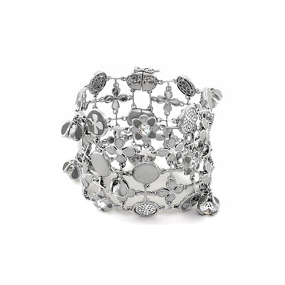 Beautiful Blossom Bracelet, silver-tone floral charm band by Lauren G Adams on Tampa Home & Garden Store