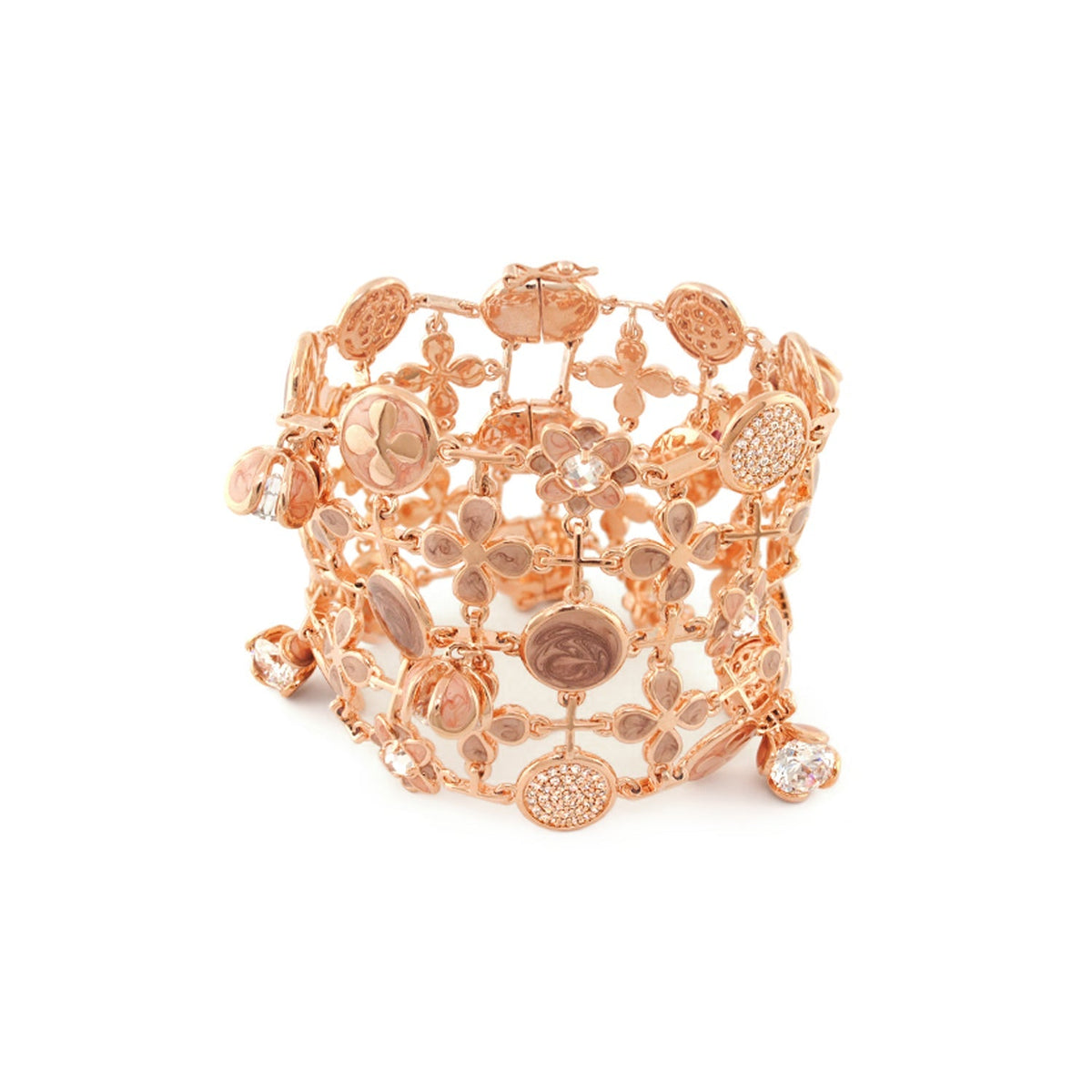 Beautiful Blossom Bracelet by Lauren G Adams, rose gold-tone floral charm design on Tampa Home & Garden Store
