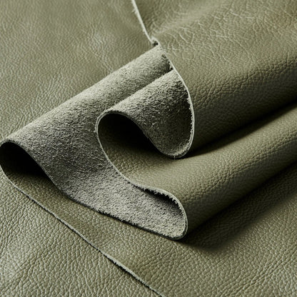 Upholstered Sectional fabric swatch olive green textured leather Unique Piece Furniture on Tampa Home & Garden Store