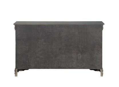 Louis Philippe bedroom dresser two-door dark finish with flat top on Tampa Home & Garden Store