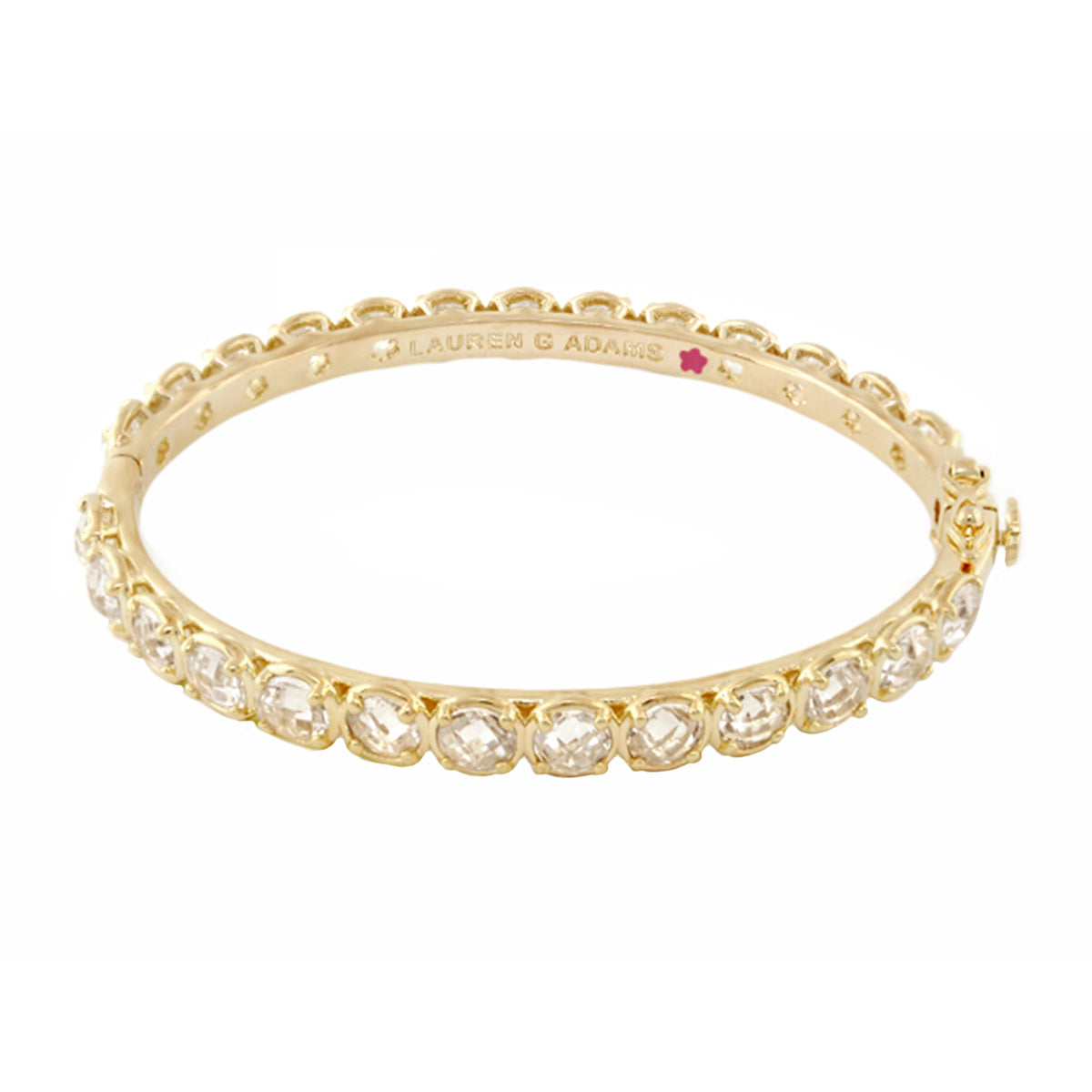 Glamour by the Yard stackable gold-tone bangle with clear crystals by Lauren G Adams on Tampa Home & Garden Store