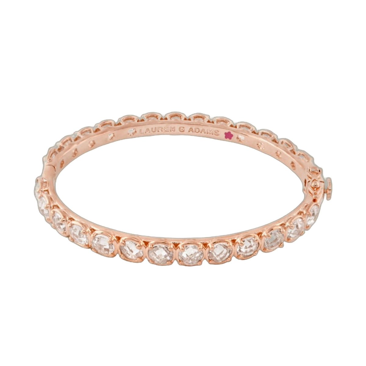 Glamour by the Yard rose gold stackable bracelet with crystal stones; Lauren G Adams collection on Tampa Home & Garden Store
