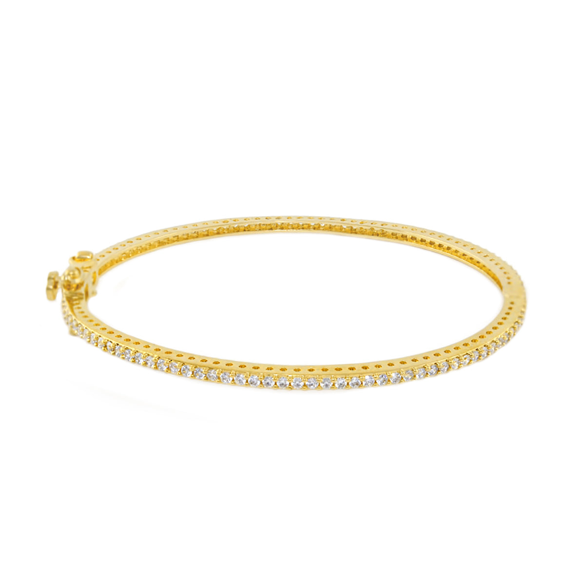 Axis Stackable Bangle, gold eternity bracelet with pave diamonds by Lauren G Adams on Tampa Home & Garden Store
