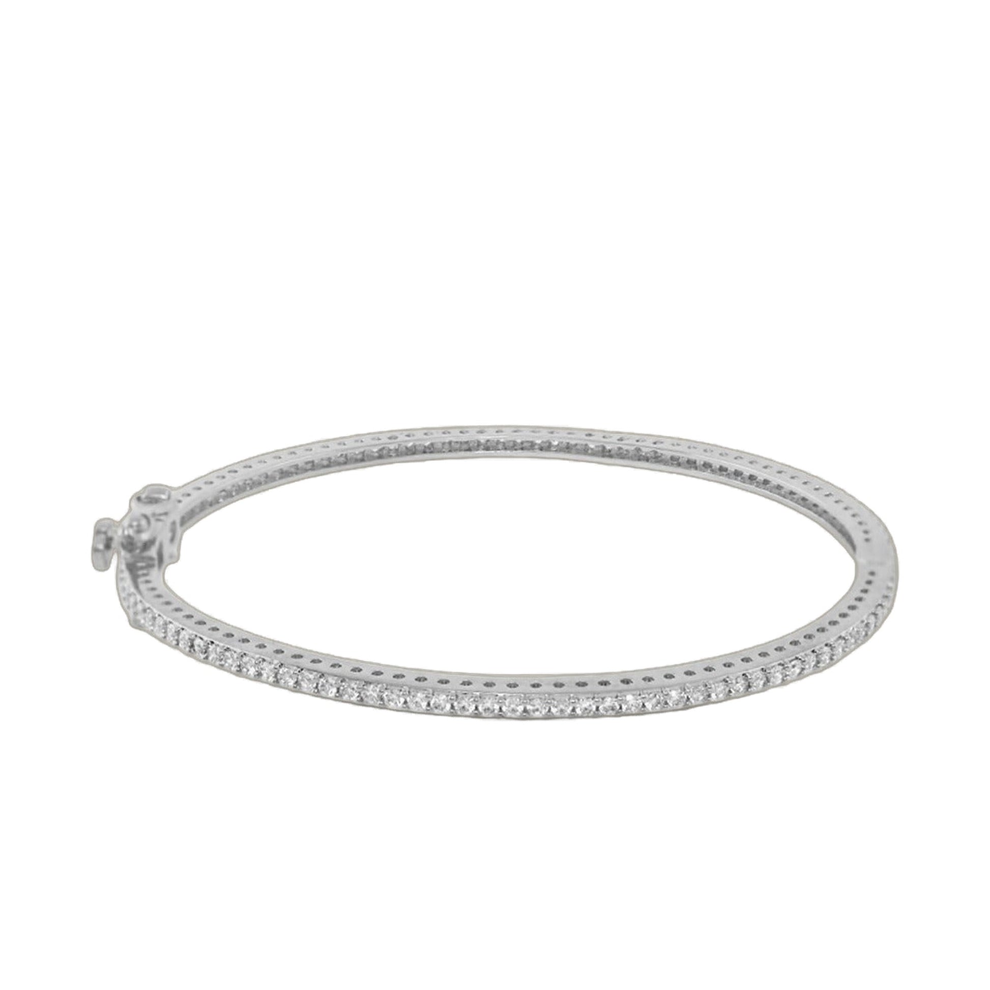 Axis Stackable Bangle eternity bracelet by Lauren G Adams in silver-tone with pave stones on Tampa Home & Garden Store