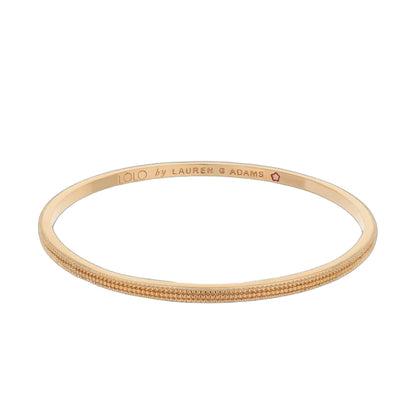 Lolo Little Dots Bangle by Lauren G Adams, gold-tone beaded edge bracelet on Tampa Home & Garden Store