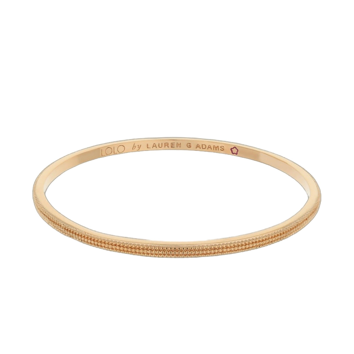 Lolo Little Dots Bangle gold-tone bracelet by Lauren G Adams with dotted edge texture on Tampa Home & Garden Store