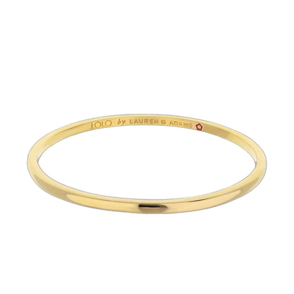 Lolo Simplicity Bangle gold-tone bracelet engraved LOLO by LAUREN G ADAMS on Tampa Home & Garden Store