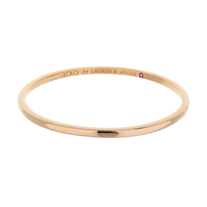 Lolo Simplicity Bangle bracelet in rose gold tone with LOLO by LAUREN G ADAMS engraving on Tampa Home & Garden Store
