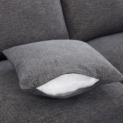 Sectional sofa modular U-shaped cushions in dark gray textured fabric HouseOfZazla on Tampa Home & Garden Store