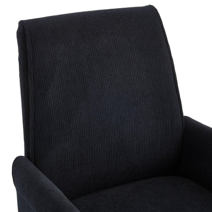 Ergonomic mid-back office chair in black striped fabric by Unique Piece Furniture, swivel on Tampa Home & Garden Store