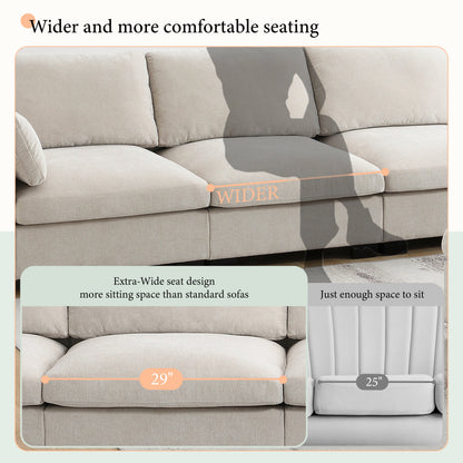 Modern Chenille Modular Sectional Sofa and Seat
