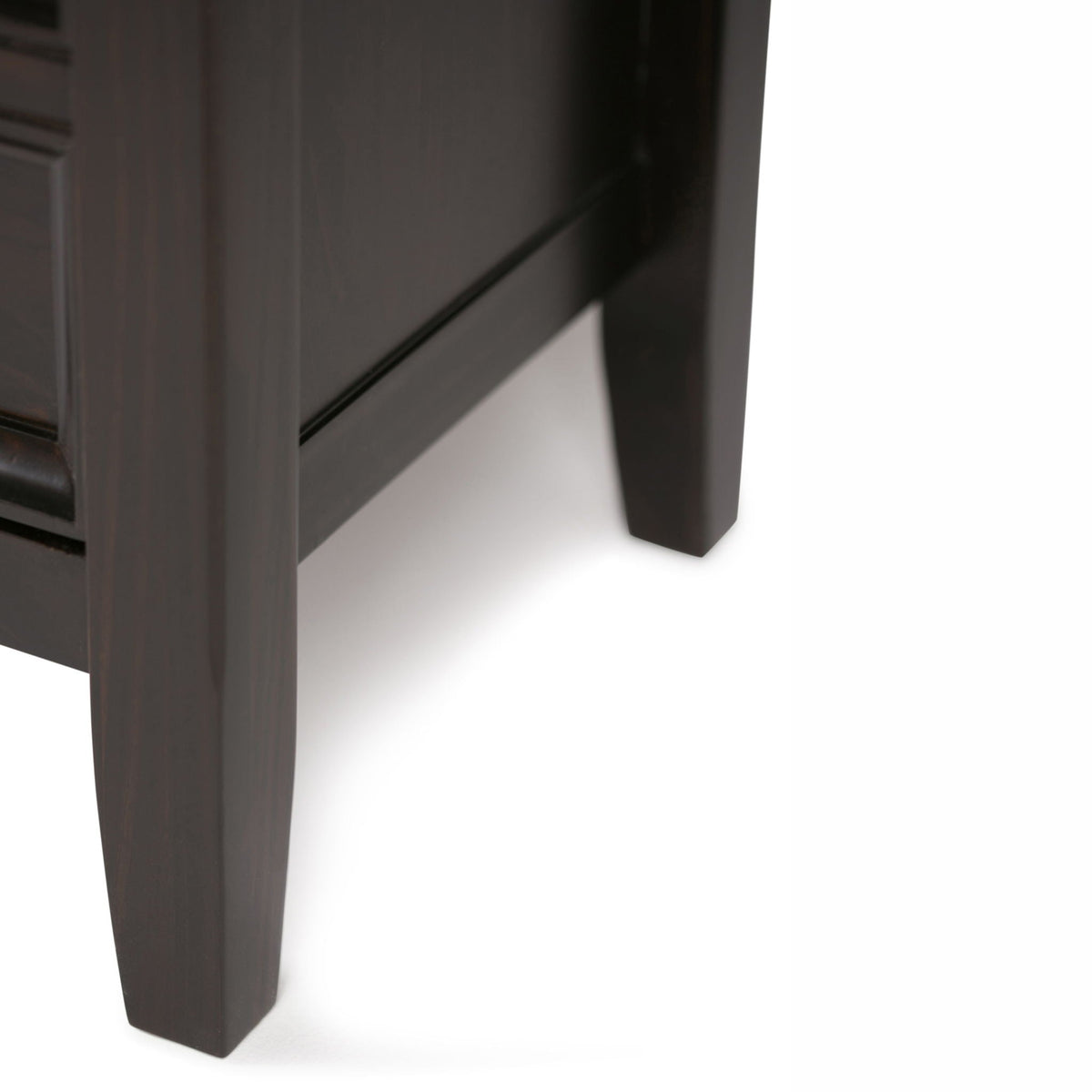 Solid Wood TV Stand with Adjustable Shelves leg in dark espresso finish by HouseOfZazla on Tampa Home & Garden Store