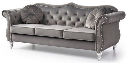 Hollywood Sofa with Glam Tufted Nailhead Trim