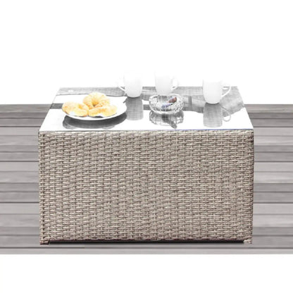 Outdoor Wicker Sectional with Weather Cushions