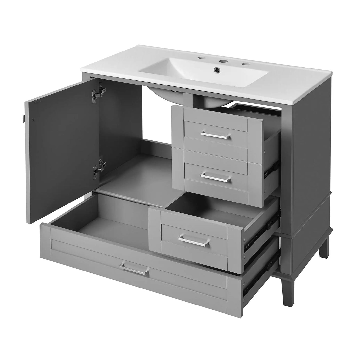 Traditional Bathroom Vanity With Soft Close Doors