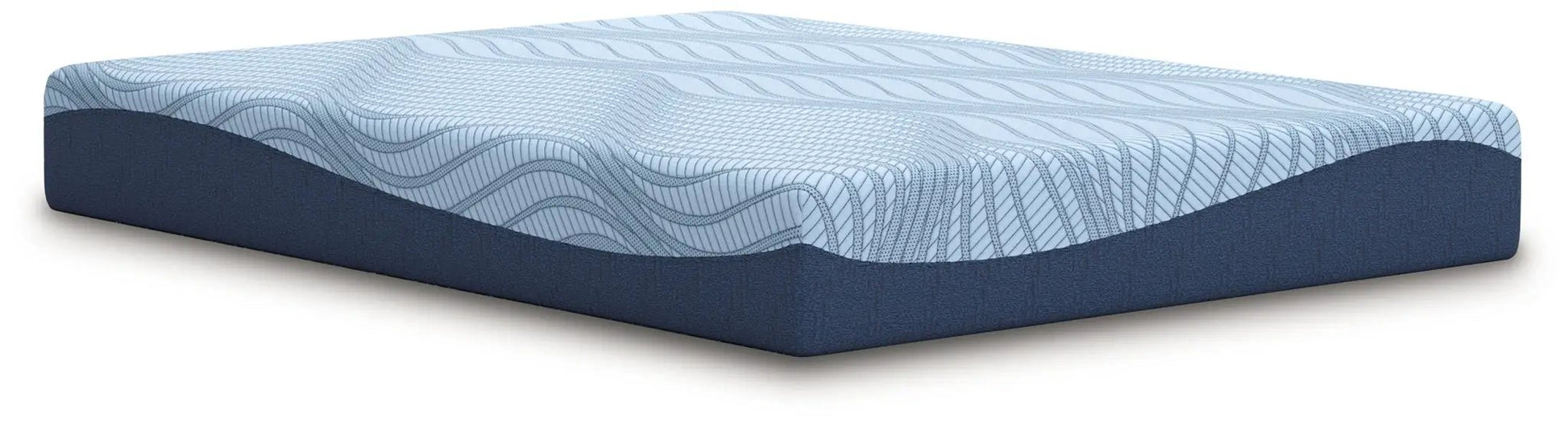 Peak 2.0 10 Memory Foam Mattress light blue top with blue sides Unique Piece Furniture on Tampa on Tampa Home & Garden Store