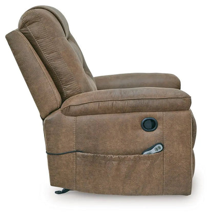 Stockworth rocker recliner brown leather with side pocket Unique Piece Furniture on Tampa Home & Garden Store