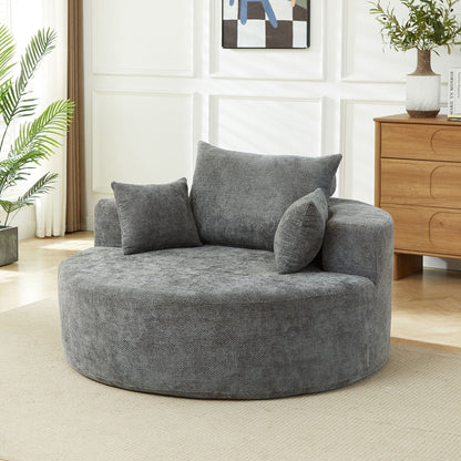 Gray Chenille Sleeper Chair for Living Room