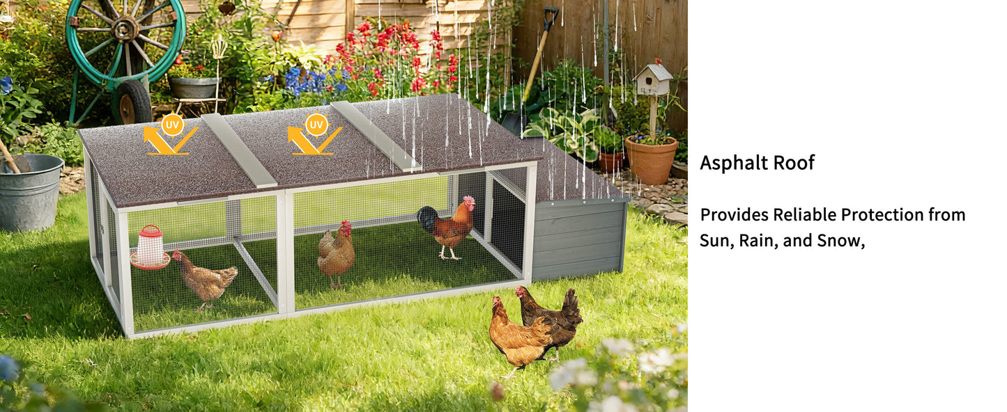 Large Chicken Coop with 20.93 sq ft run and asphalt roof by HouseOfZazla on Tampa Home & Garden Store