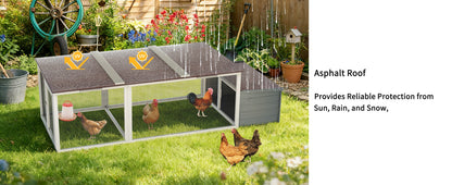 Large Chicken Coop with 20.93 sq ft run and asphalt roof by HouseOfZazla on Tampa Home & Garden Store