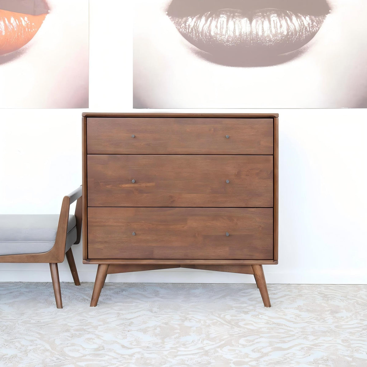 Solid wood 3-drawer brown dresser with spacious storage by HouseOfZazla on Tampa Home & Garden Store
