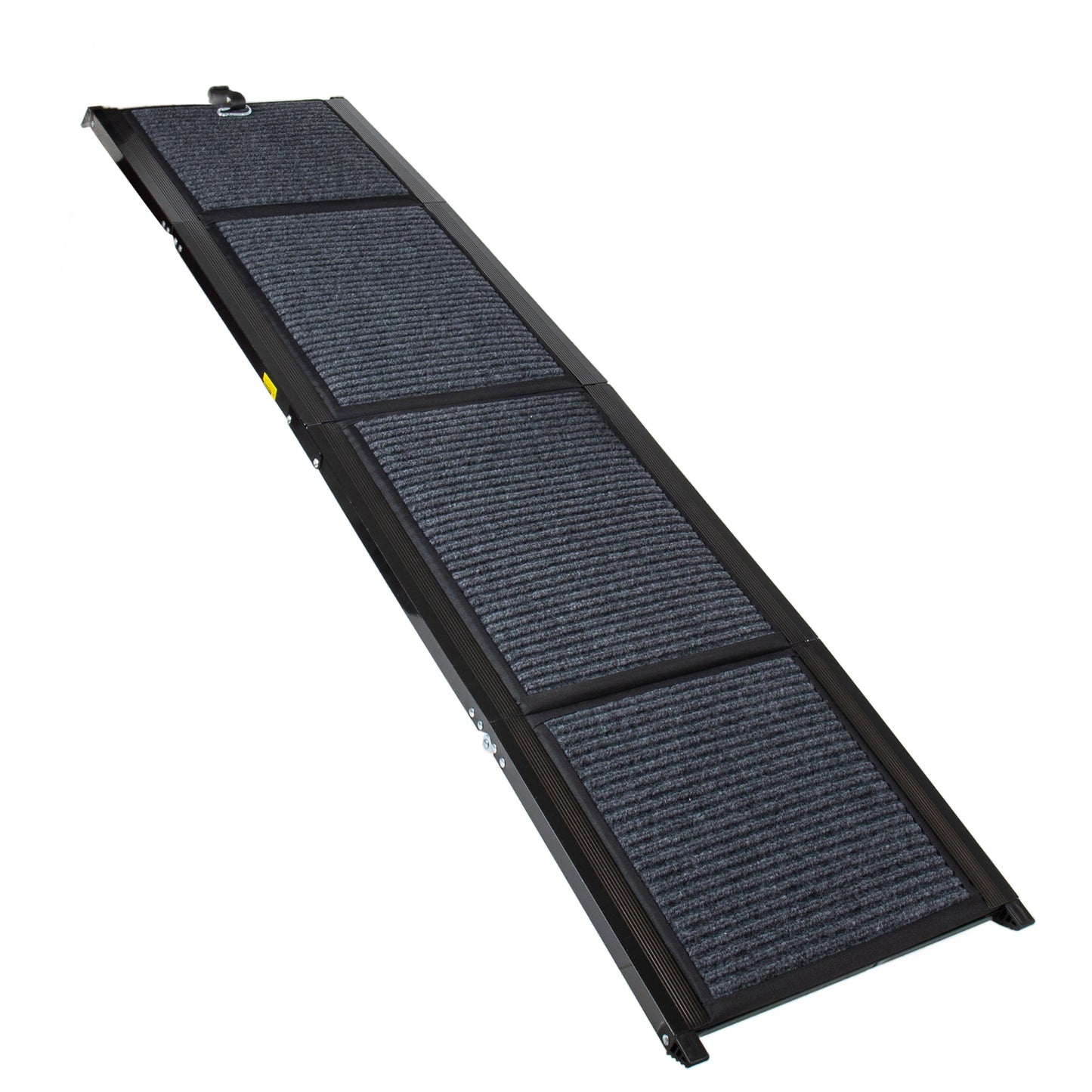 Folding Dog Ramp for Cars by HouseOfZazla, 63in x 17.3in, black frame with gray carpet on Tampa Home & Garden Store