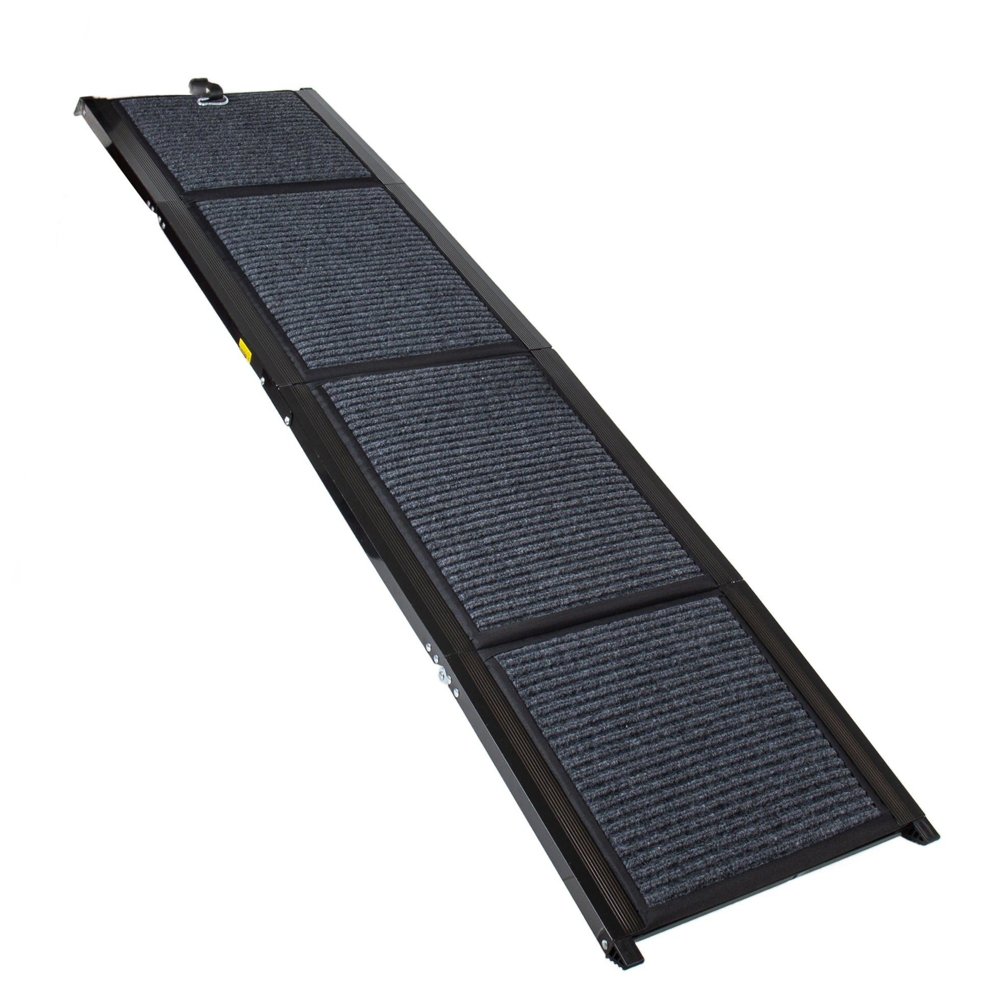 Folding Dog Ramp for Cars by HouseOfZazla, 63in x 17.3in, black frame with gray carpet on Tampa Home & Garden Store