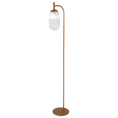 Classic Modern Floor Lamp with ribbed glass shade and bronze stem by HouseOfZazla on Tampa Home & Garden Store