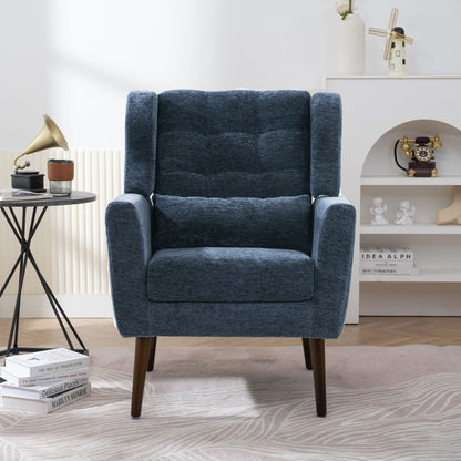 Modern Padded Accent Chair and Extra Pillow