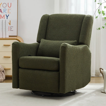 Wide Wingback Swivel Glider And Recliner