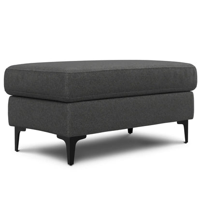 Ava Mid Century Sofa with Ottoman Set in Fabric