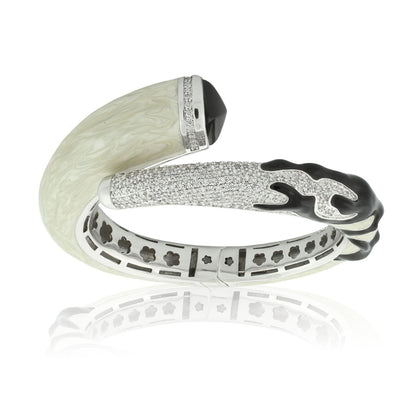Pretty Little Things Bangle Crossover bracelet by Lauren G Adams, ivory horn pavé crystal band on Tampa Home & Garden Store