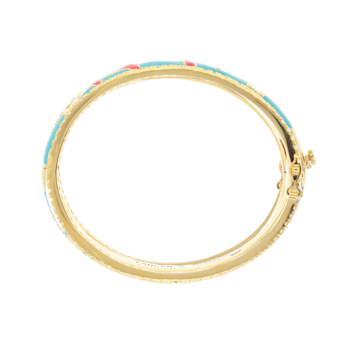 Pretty Little Things Bangle Set turquoise enamel gold-tone bracelet by Lauren G Adams on Tampa Home & Garden Store