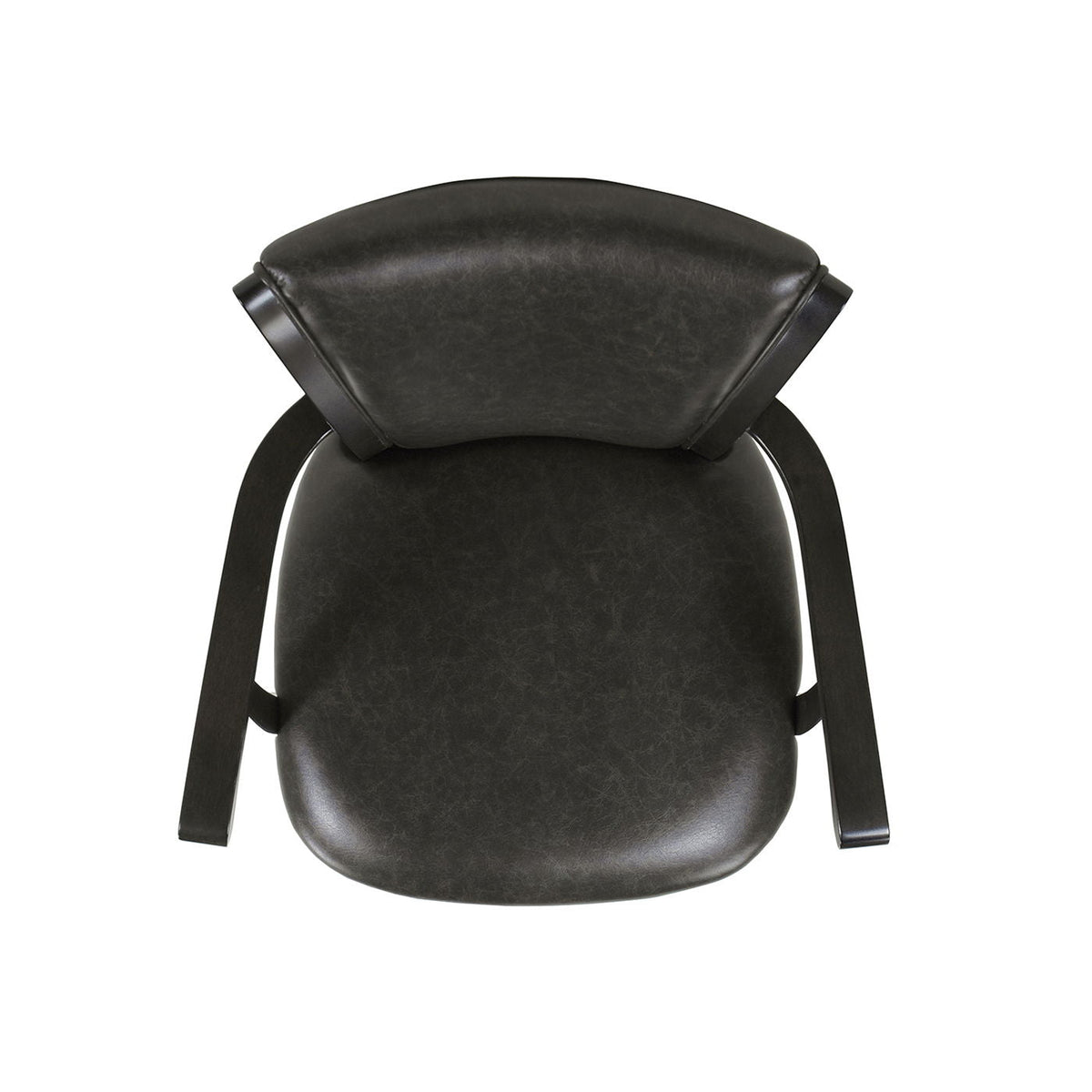 Swivel counter height bar stool with high backrest in black faux leather, hardwood frame on Tampa Home & Garden Store