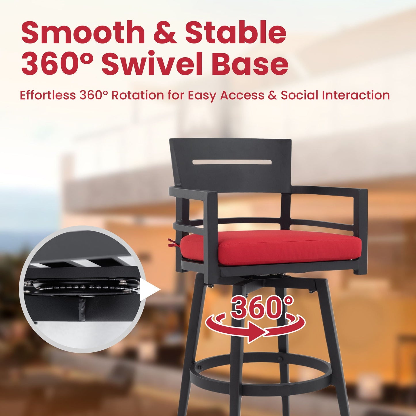 Outdoor Patio Bar Set And Sintered Stone Table