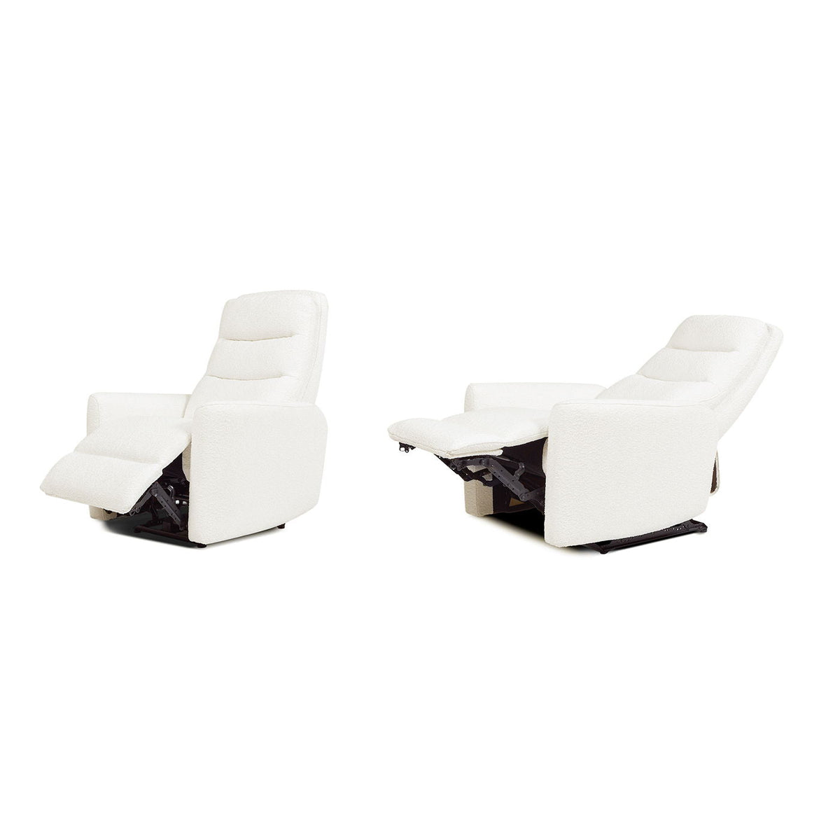 Bloomy High Back Power Recliner Chiffon White