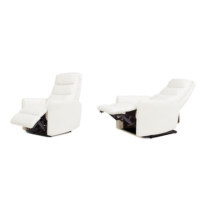 Bloomy High Back Power Recliner Chiffon White