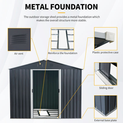 Outdoor Metal Storage Shed And Floor Base