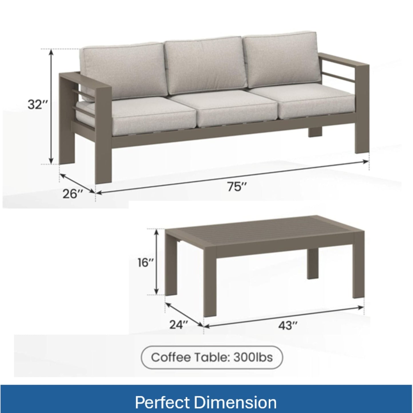 Heavy Duty Patio Set And The Thick Soft Cushions