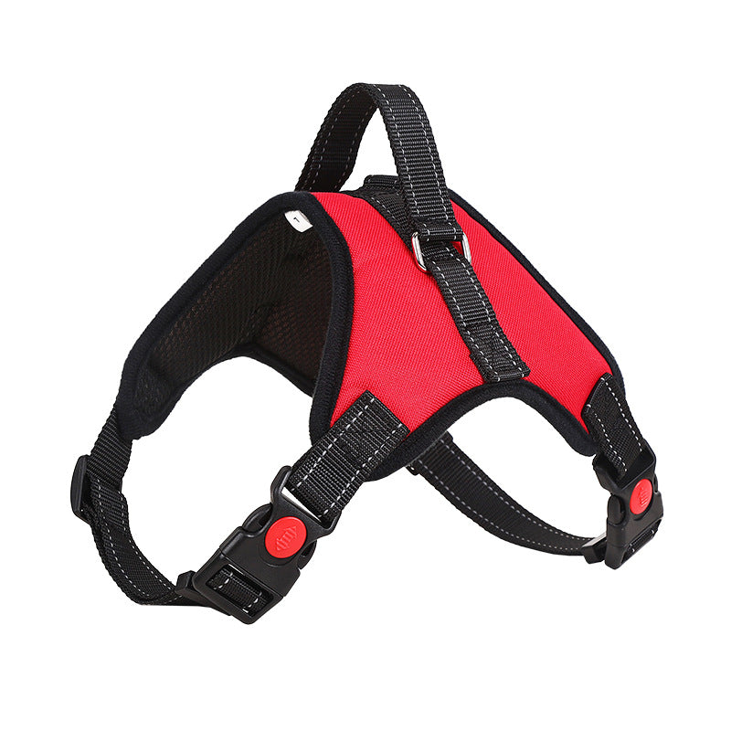 Pet Zen red breathable traction rope cat and dog vest harness with black adjustable straps on Tampa Home & Garden Store