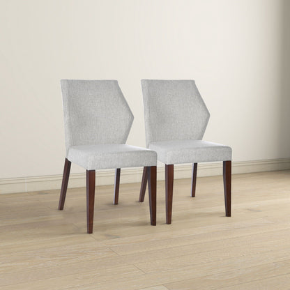 Light gray upholstered dining chairs set of 2 with solid wood frame HouseOfZazla on Tampa Home & Garden Store