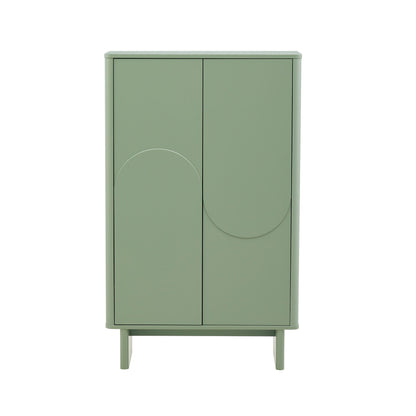 Accent cabinet in green with soft-close doors and adjustable shelves, 2-door front on Tampa Home & Garden Store