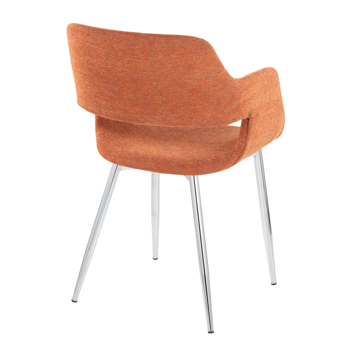 Contemporary dining chair set orange upholstery with metal legs by HouseOfZazla for kids on Tampa Home & Garden Store