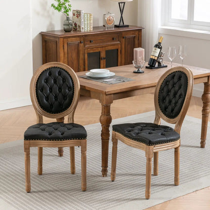 French Style Solid Wood Dining Chair Nailhead